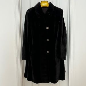 Lowenthal Furriers Mink Fur and Silk 3/4 Coat Women’s Reversible Winter Overcoat